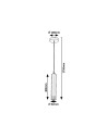 Rabalux Zircon Висящи осветителни тела IP20 GU10 1X MAX 5W 5076