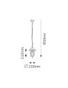 Rabalux Velence Външни пендели IP43 E27 1x MAX 60W K 8207 - 2
