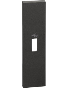 BTICINO Лицев панел за USB розетка тип A за данни 1 мод. цвят Черен Living Now - KG10P - Цена | LEDs4economy