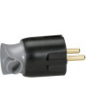 Legrand Щепсел сиво/черен Шуко/Фр.стандарт 2P+Т 360° изход на кабела 16A - 050173 - Цена | LEDs4economy