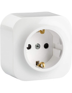 Legrand Контакт шуко ЕДИНИЧЕН IP21 открит монтаж Forix Бял - 782420 - Цена | LEDs4economy