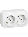 Legrand Контакт шуко ДВОЕН IP21 открит монтаж Forix Бял - 782423 - Цена | LEDs4economy