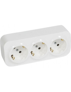 Legrand Контакт шуко ТРОЕН IP21 открит монтаж цвят Бял Forix - 782418 - Цена | LEDs4economy