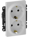 Legrand Двоен контакт ШУКО 16A детска защита цвят бял Valena Life - 753126 - Цена | LEDs4economy