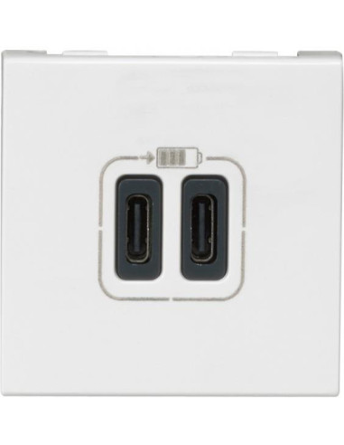 Legrand Розетка 2хUSB за зареждане тип C 3A 15W 2 мод. цвят Бял 