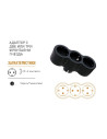 Legrand Адаптер за контакт 3х Шуко черен NEW  - 694519 - 2