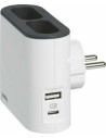 Legrand Адаптер за контакт плосък 2х Евро контакт 6A и USB A+C NEW  - 049401 - 2