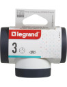 Legrand Адаптер за контакт 3х Шуко Т-образен въртящ бял NEW  - 694521 - 3
