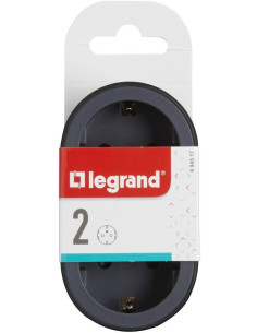 Legrand Адаптер за контакт 2х Шуко черен NEW - 694517 - Цена | LEDs4economy 2
