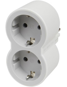 Legrand Адаптер за контакт 2х Шуко бял NEW - 694516 - Цена | LEDs4economy
