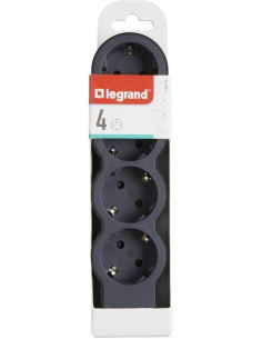 Legrand Разклонител ЧЕРЕН 4x2P+E без кабел Standard NEW - 694576 - Цена | LEDs4economy 2