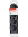 Legrand Разклонител ЧЕРЕН 4x2P+E без кабел Standard NEW  - 694576 - 2