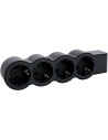 Legrand Разклонител ЧЕРЕН 4x2P+E без кабел Standard NEW  - 694576 - 4