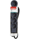 Legrand Разклонител ЧЕРЕН 5x2P+E с кабел 3 метра / 3x1.5мм2 Standard NEW  - 694564 - 2