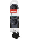 Legrand Разклонител ЧЕРЕН 3x2P+E с кабел 1.5 метра / 3x1.5мм2 Standard NEW  - 694550