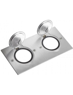 Legrand Метална основа Inox двойна квадратна IP44/IK08 - 089702 - Цена | LEDs4economy