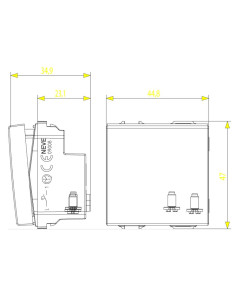 VIMAR 09008.2 Бутон 1P NO 10A 250V 2M Бял NEVE UP - Цена | LEDs4economy 2