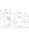 VIMAR 09208.CM Контакт SICURY немски стандарт 2P+E 16 A 250 V~ Карбон мат, 2M  NEVE UP - 2