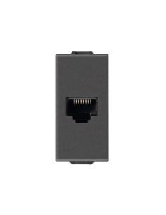 VIMAR 09339.6.CM RJ45 Интернет розетка кат.6 Netsafe UTP 110, Карбон мат, 1M NEVE UP - Цена | LEDs4economy