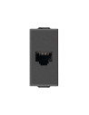 VIMAR 09339.6.CM RJ45 Интернет розетка кат.6 Netsafe UTP 110, Карбон мат, 1M  NEVE UP