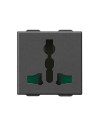 VIMAR 09257.CM 2P+E13A SICURY multistandard outlet carbon Мултистандартен контакт 2M  NEVE UP