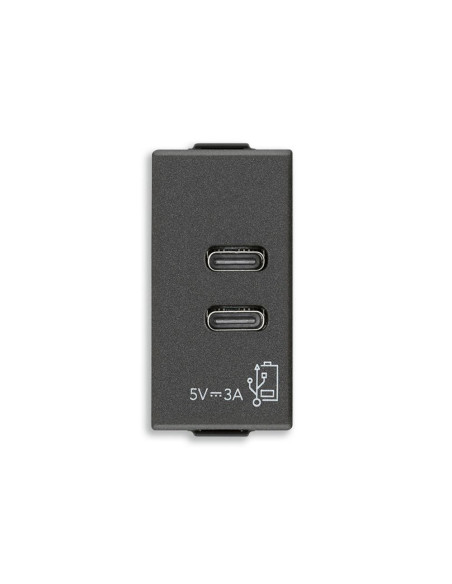 VIMAR 09292.CC.CM C+C-USB захранване 5V 3A 1M карбон мат  NEVE 