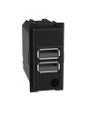 BTICINO K4191AA USB зарядно type A + type A 15W 1М  Living now - K4191AA