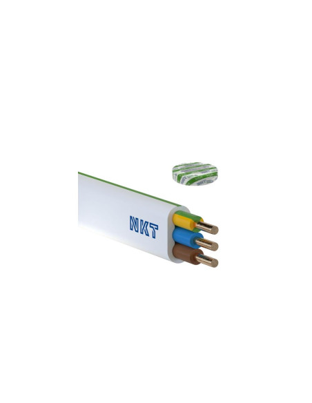 NKT VDYp easy mont 3х1,5 бял  | Leds4economy.com