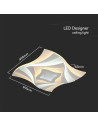 V-TAC 63W LED Плафон 3 Степени Димиращ с Дистанционно Бяло Тяло IP20 - 23397 - 4