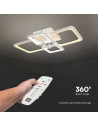 V-TAC 74W LED Плафон 3 Степени Димиращ с Дистанционно Бяло Тяло IP20 - 23395 - 6
