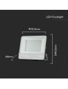 V-TAC 100W LED Прожектор SAMSUNG Чип 1м Кабел Черно Тяло 6400K - 23444 - 5