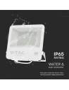 V-TAC 100W LED Прожектор SAMSUNG Чип 1м Кабел Бяло Тяло 6400K - 23443 - 3
