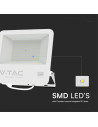V-TAC 100W LED Прожектор SAMSUNG Чип 1м Кабел Бяло Тяло 6400K - 23443 - 8