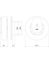 PAX Вентилатор Smart  ф100-120мм, цвят Черен, 110м3/ч, 4W, 20dB  Norte - 1561-1 - 3