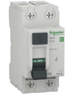 SE ДТЗ Easy 9 2P 25A 30mA тип AC 6kA 2 мод. - EZ9R32225 - Цена | LEDs4economy