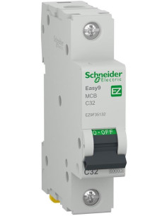 SE Автоматичен прекъсвач Easy 9 1P 32A крива C 6kA - EZ9F35132 - Цена | LEDs4economy