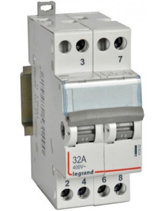 Legrand Ум шалтер I-0-II DIN монтаж CX3 32А 2P 230V 2 мод. - 412903 - Цена | LEDs4economy