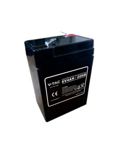 V-TAC 4Ah 6V Акумулаторна Батерия T1 70*47*101(107) мм - 23448 - Цена | LEDs4economy 2