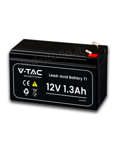 V-TAC 1.3Ah 12V Акумулаторна Батерия TI 974352(57) мм - 23449