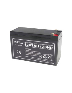 V-TAC 7Ah 12V Акумулаторна Батерия T1 151*65*94(100) мм - 23451