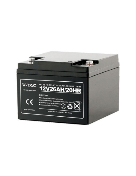 V-TAC 26Ah 12V Акумулаторна Батерия M5 175165127127 мм - 23454