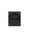 VIMAR 30210.G Контакт SICURY Linea, 2P+E 16A P40 250 V~, унив. стандарт, с детска защита, 2М, Black,  - 2