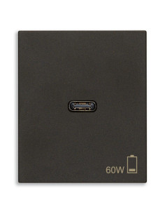 VIMAR 30298.60G PD USB-C Контакт Linea 2M 60W, black, - Цена | LEDs4economy
