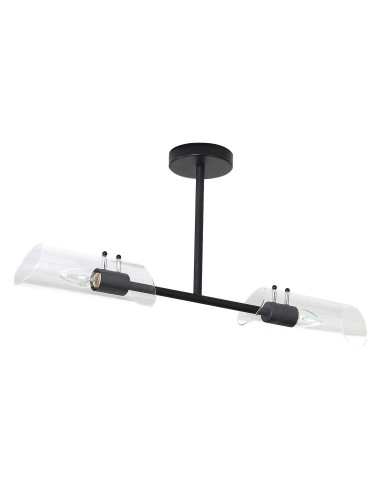 RABALUX Teodoro, indoor ceiling lamp, black metal lamp with 