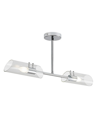 RABALUX Teodoro, indoor ceiling lamp, chrome metal lamp with 