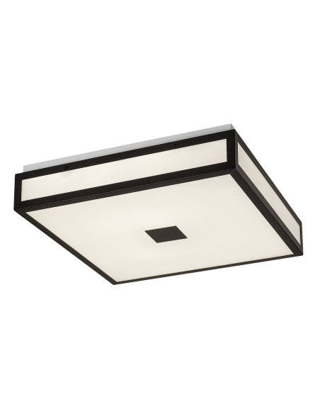 RABALUX Zoya, indoor ceiling lamp, black metal lamp with white 