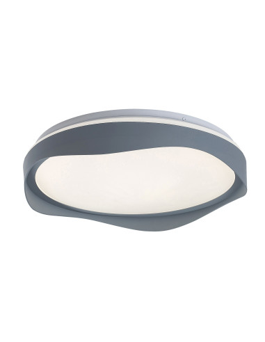 RABALUX Israh, indoor ceiling lamp, grey metal lamp with white 