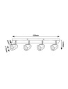 Rabalux Perico Плафон IP20 GU10 4X MAX 5W K 73021 - 4