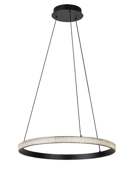 RABALUX Grete, indoor pendant lamp, one round shade, black metal