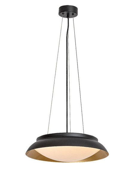 RABALUX Hafsa, indoor pendant lamp, black/gold metal lamp with 